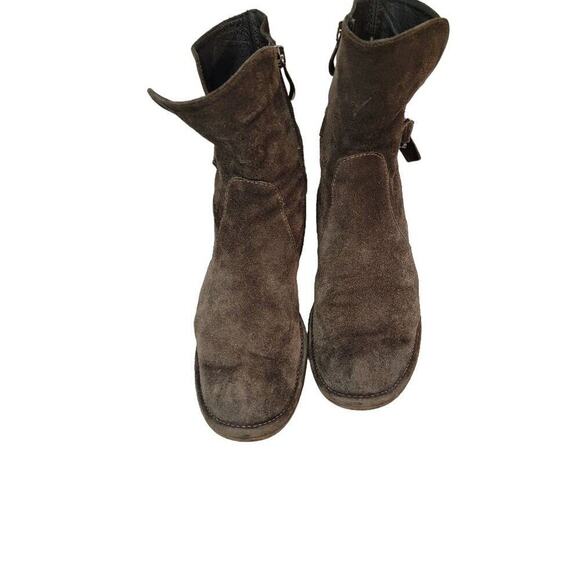 Alberto Fermani Ankle Boots Sueded Women's Distressed Boho Sz 40 Brown - Picture 10 of 10